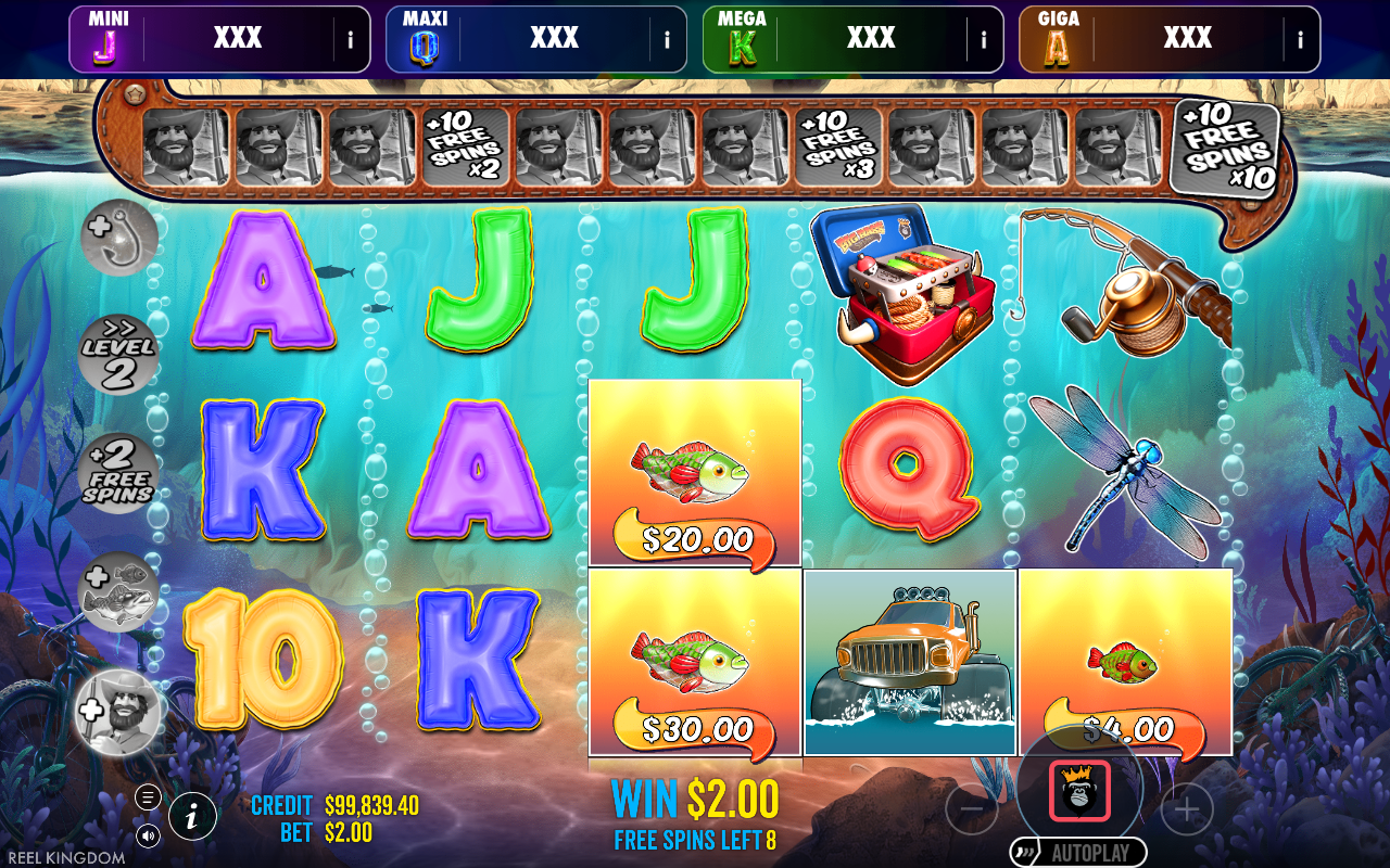 Big Bass Splash - Oranje Jackpot bonus round
