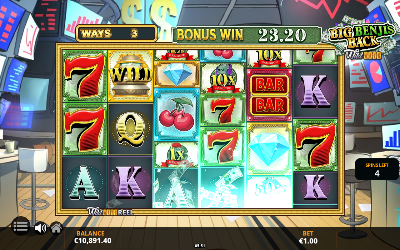 Big Benji's Back WildWays bonus round