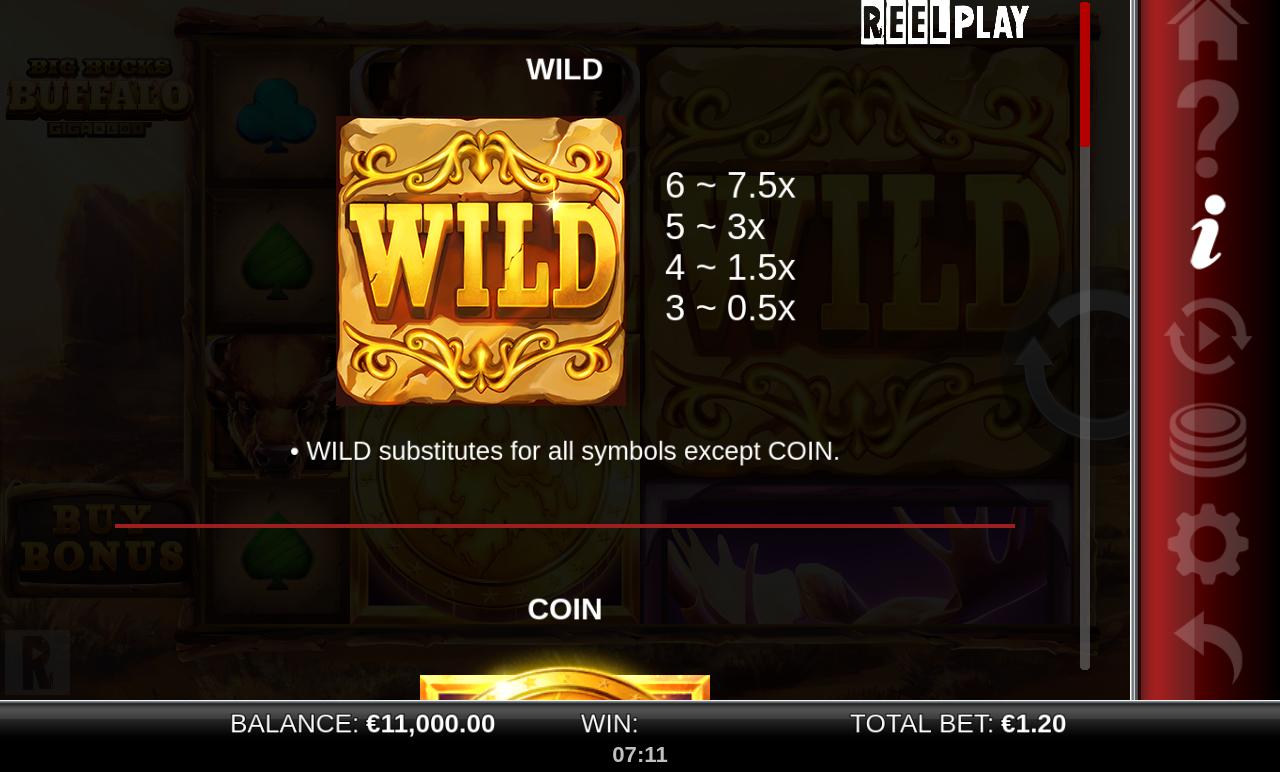 Big Bucks Buffalo GigaBlox wild symbol information
