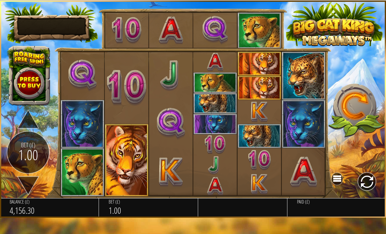 Big Cat King Megaways base game