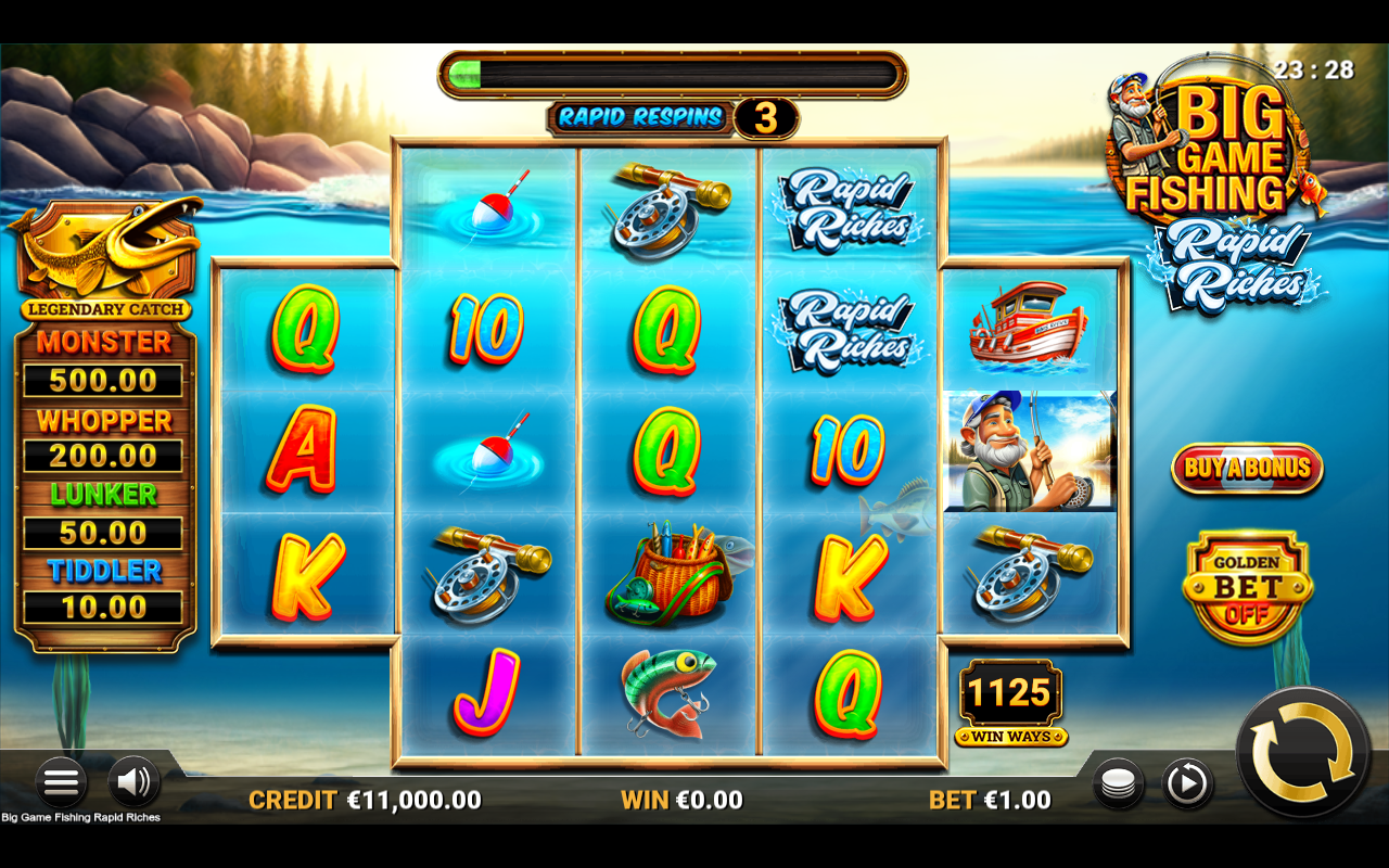 Big Game Fishing Rapid Riches base game