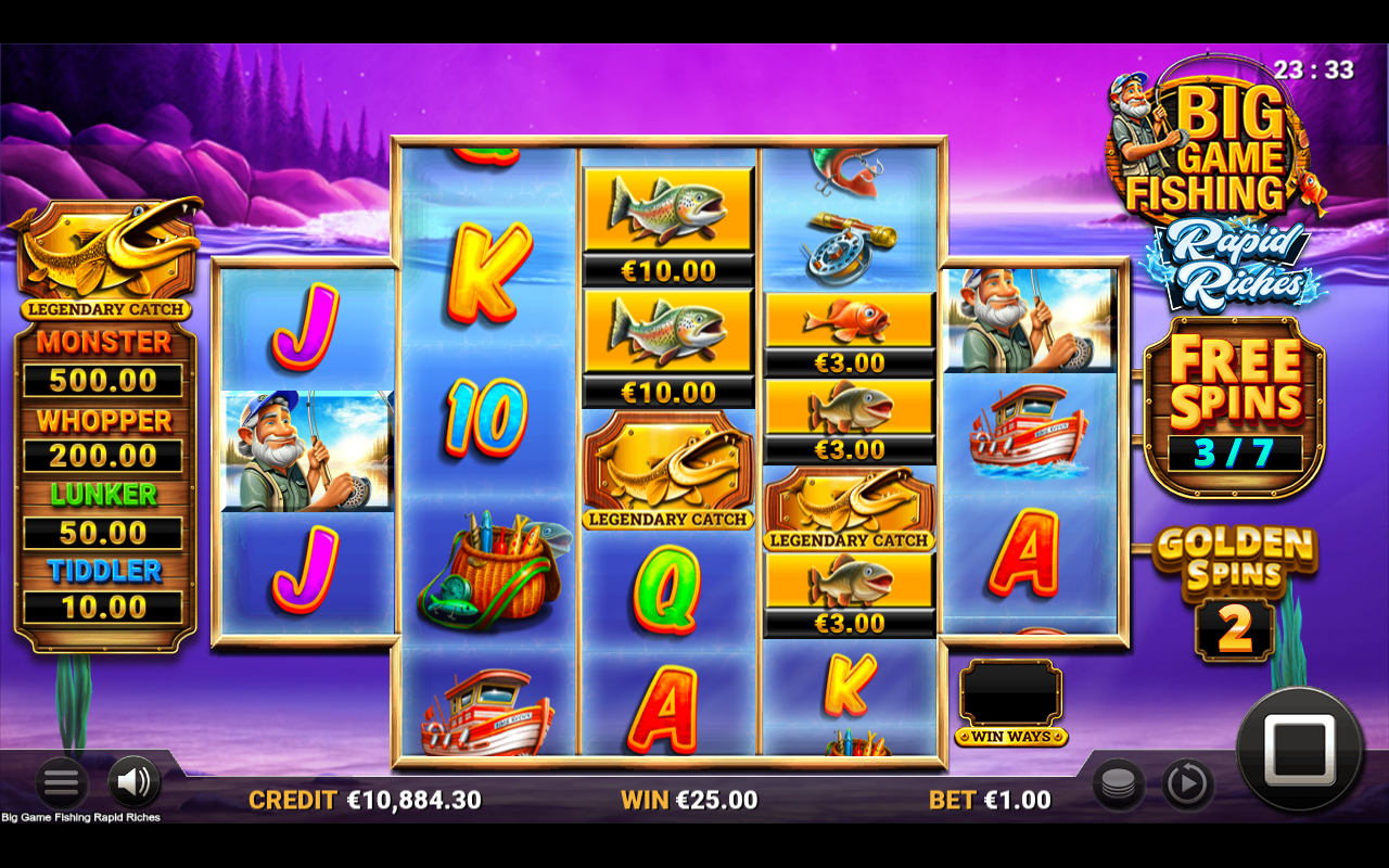 Big Game Fishing Rapid Riches bonus round