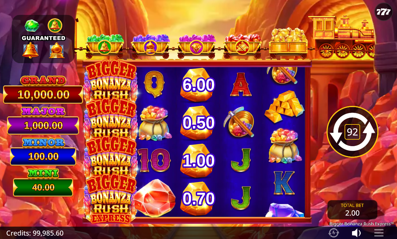 Bigger Bonanza Rush Express gameplay