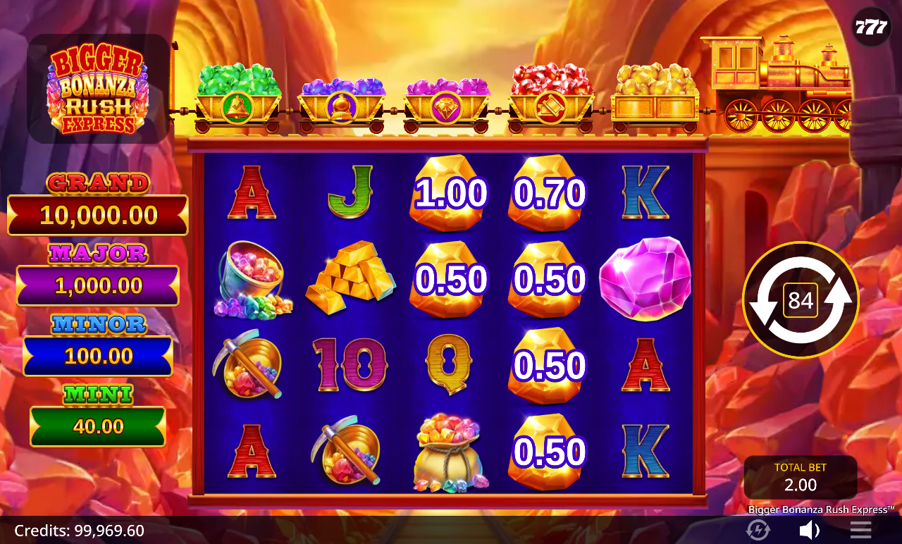 Bigger Bonanza Rush Express gameplay