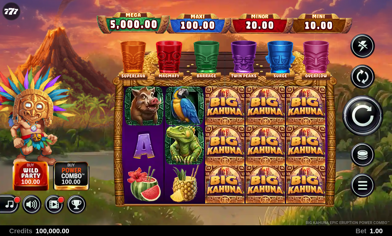 Big Kahuna Epic Eruption Power Combo base game