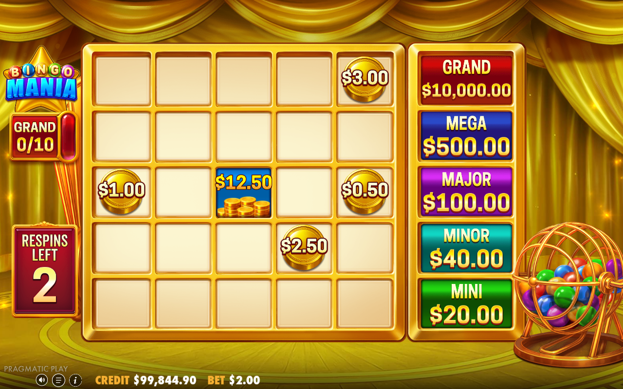 Bingo Mania bonus round