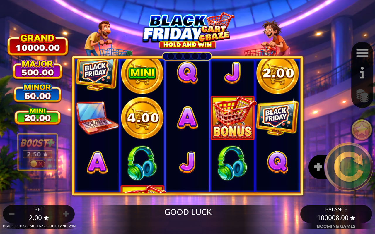 Black Friday Cart Craze: Hold and Win gameplay