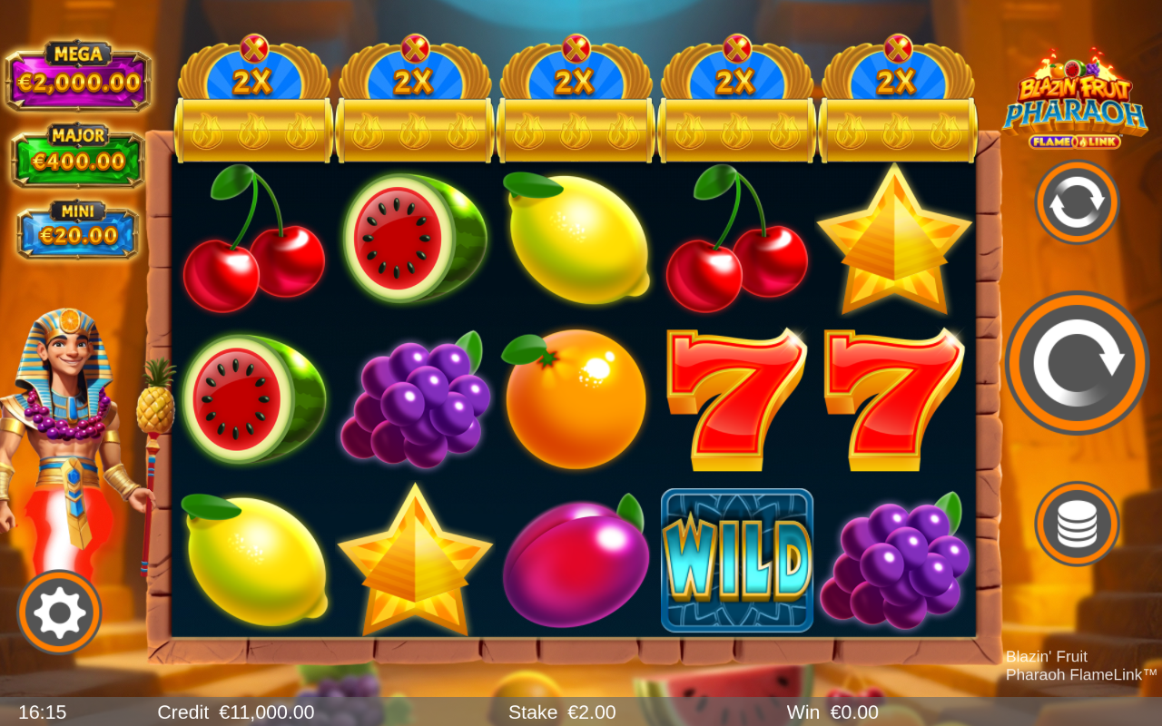 Blazin' Fruit Pharaoh FlameLink base game