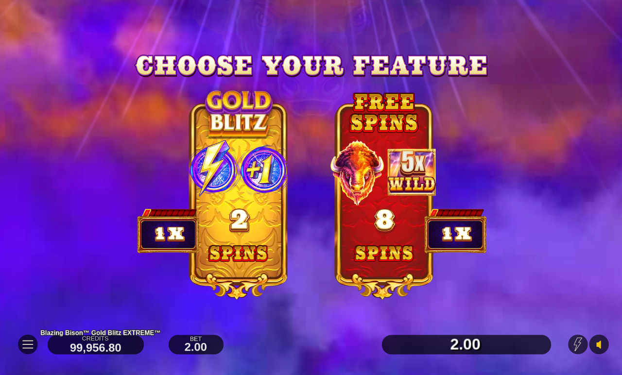 Blazing Bison Gold Blitz Extreme bonus round