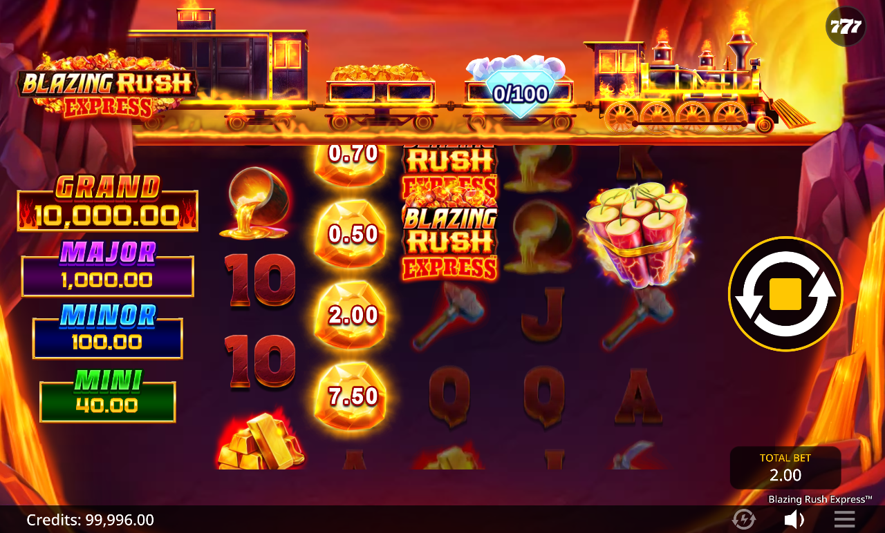 Blazing Rush Express free spins award