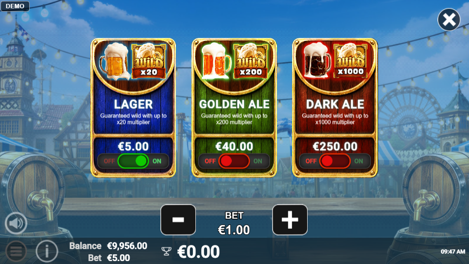 Blondes & Beers XPress Buy Menu