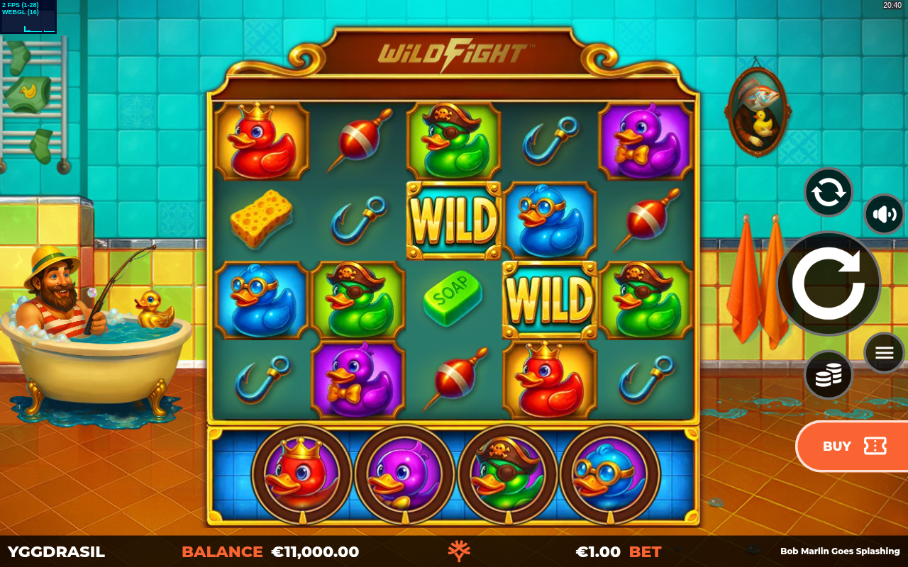 Bob Marlin Goes Splashing Wild Fight RushingWilds base game