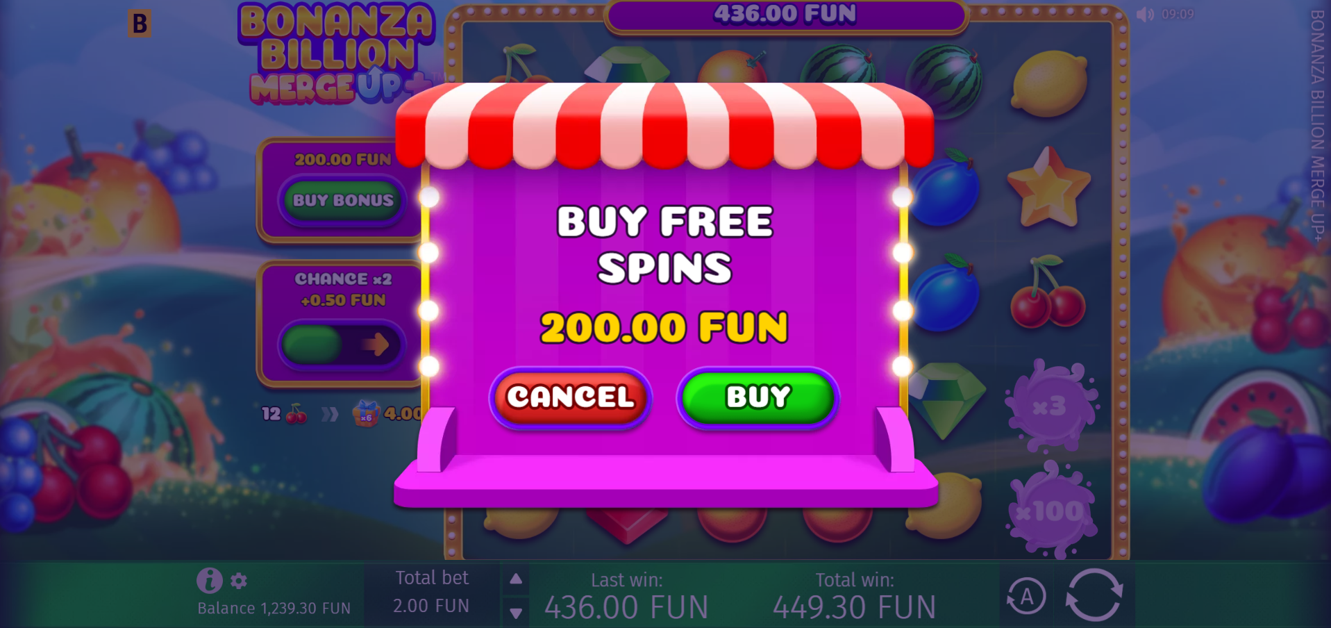 Bonanza Billion Merge Up Bonus Buy