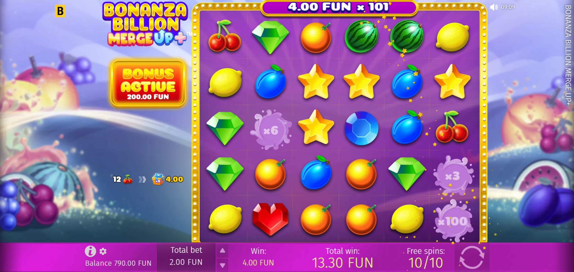 Bonanza Billion Merge Up Free Spins play