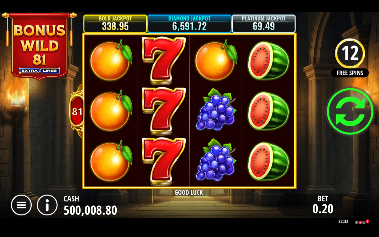 Bonus Wild 81 Extralines gameplay
