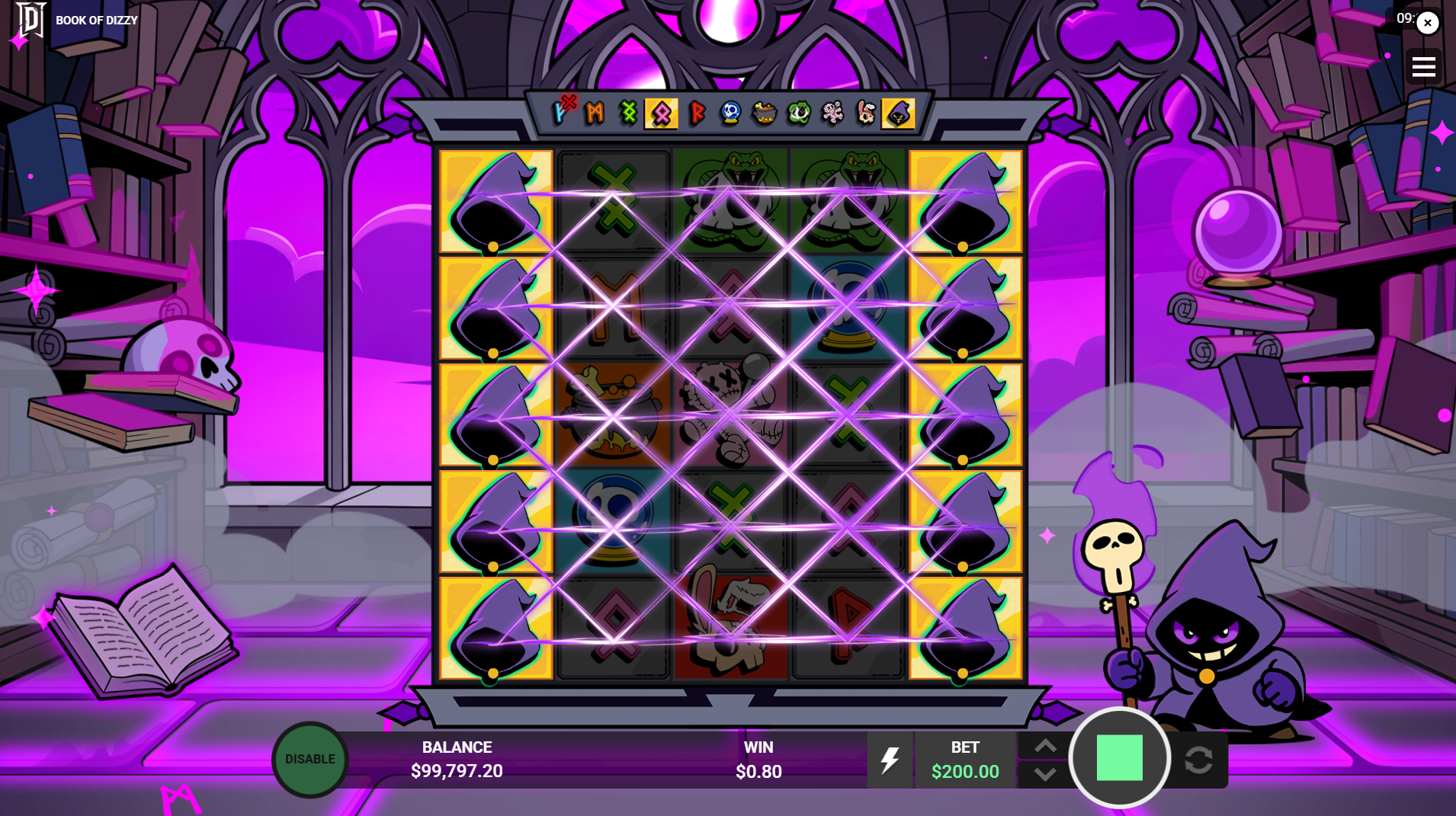 Book of Dizzy Expanding Reels feature