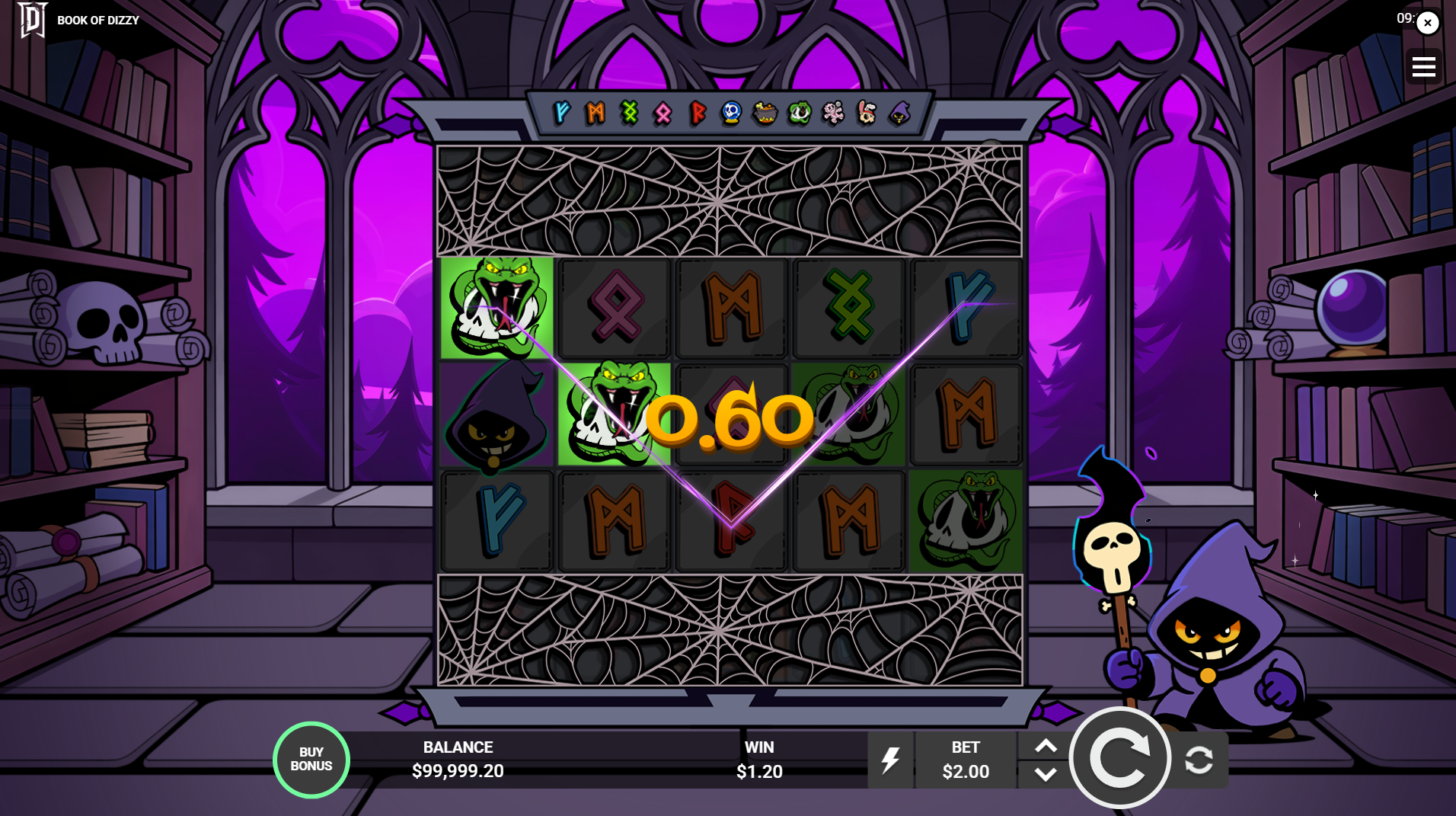 Book of Dizzy offers up to 20 fixed paylines