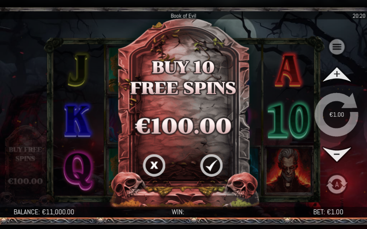 Book of Evil bonus buy button