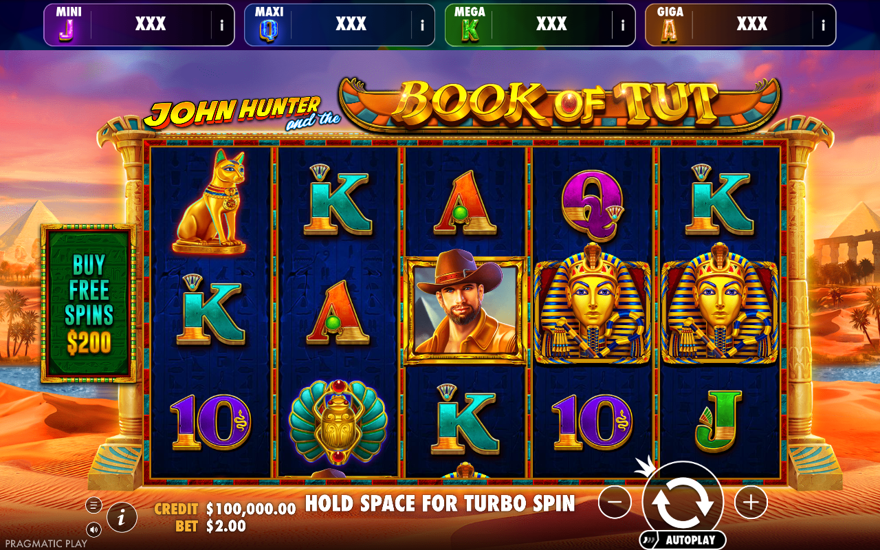 Book of Tut - Oranje Jackpot base game