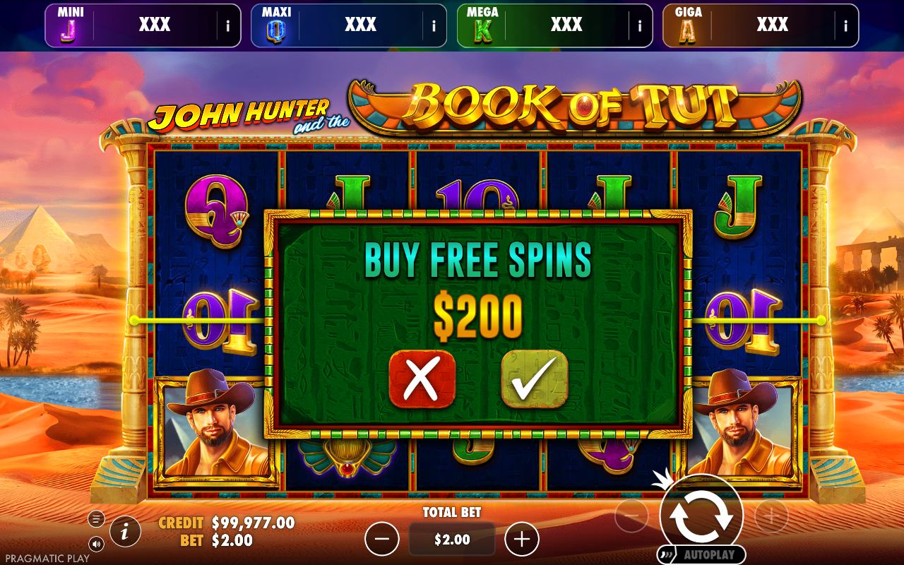 Book of Tut - Oranje Jackpot bonus buy