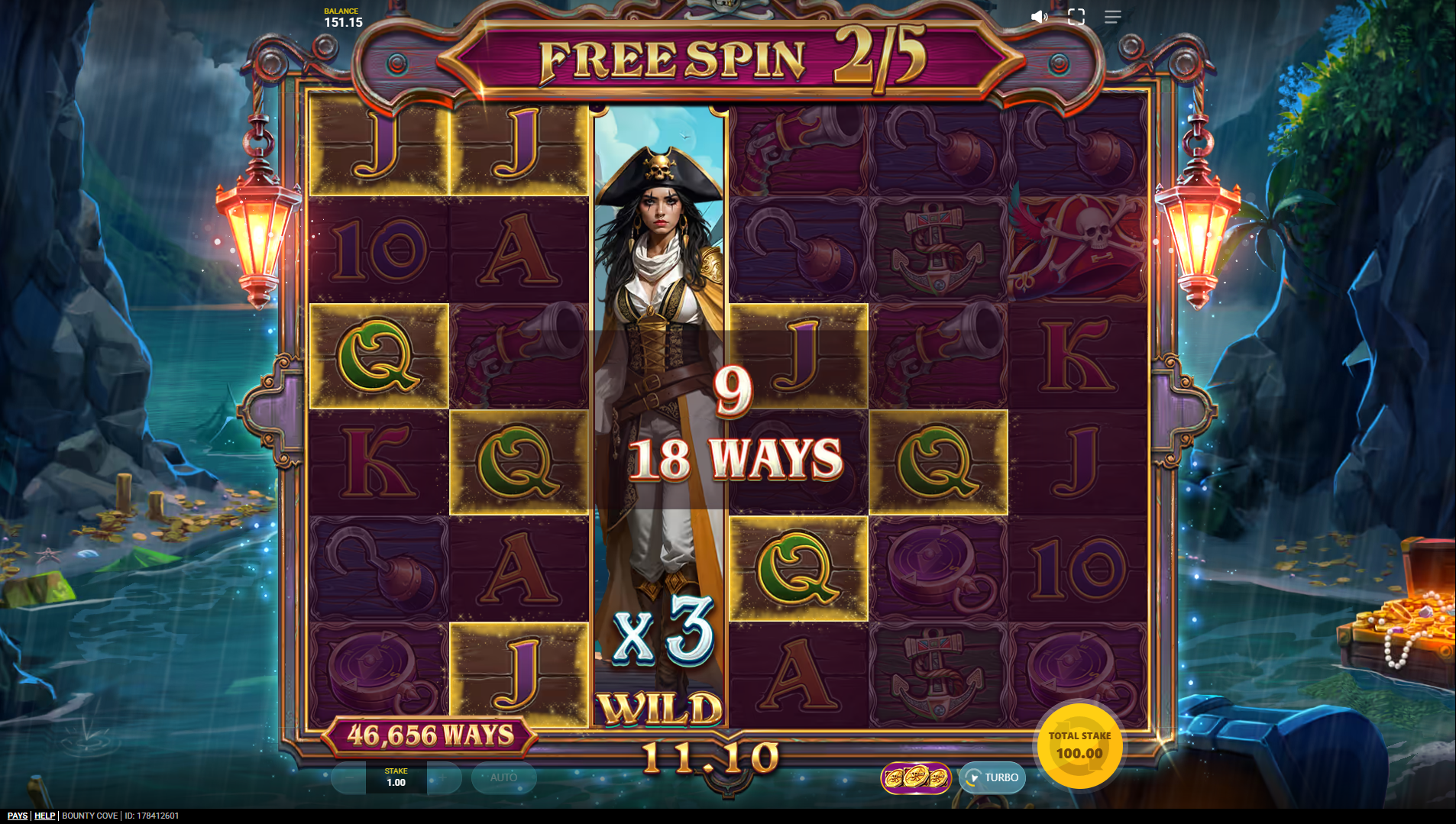 Bounty Cove Free Spins play