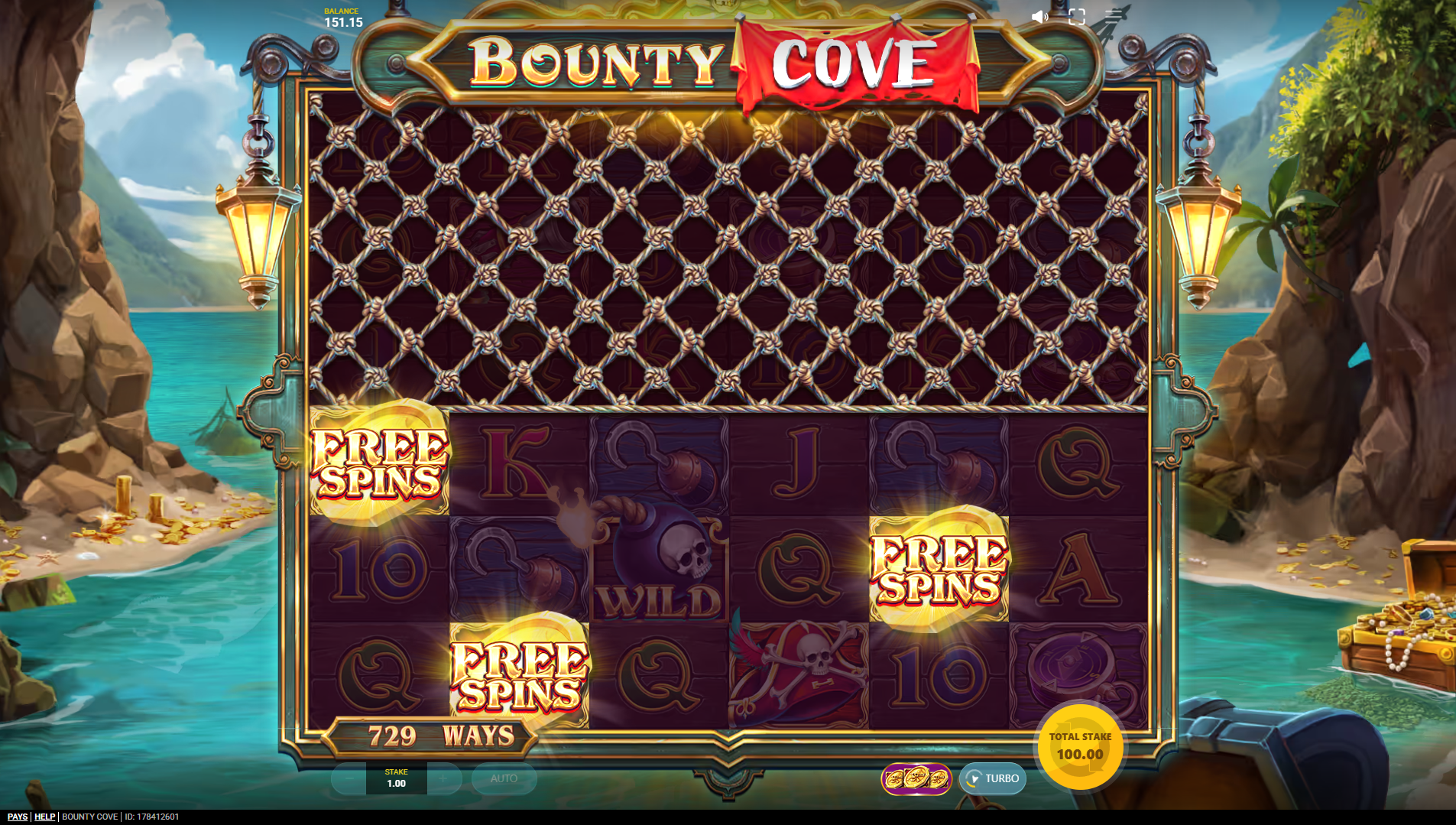 Bounty Cove Free Spins trigger
