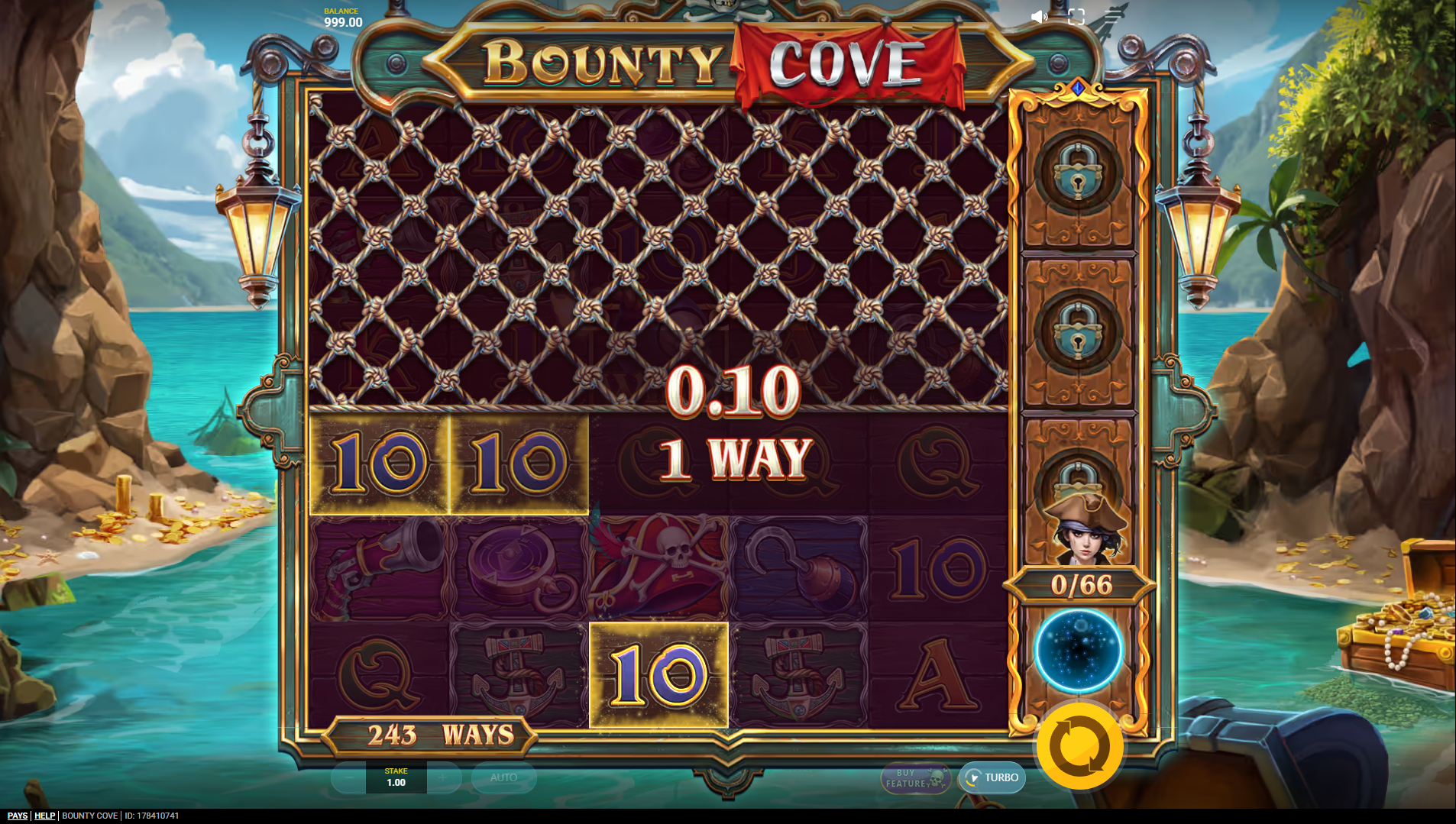 Bounty Cove offers up to 46656 ways to win