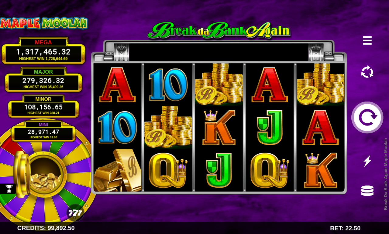 Break Da Bank Again Maple Moolah gameplay