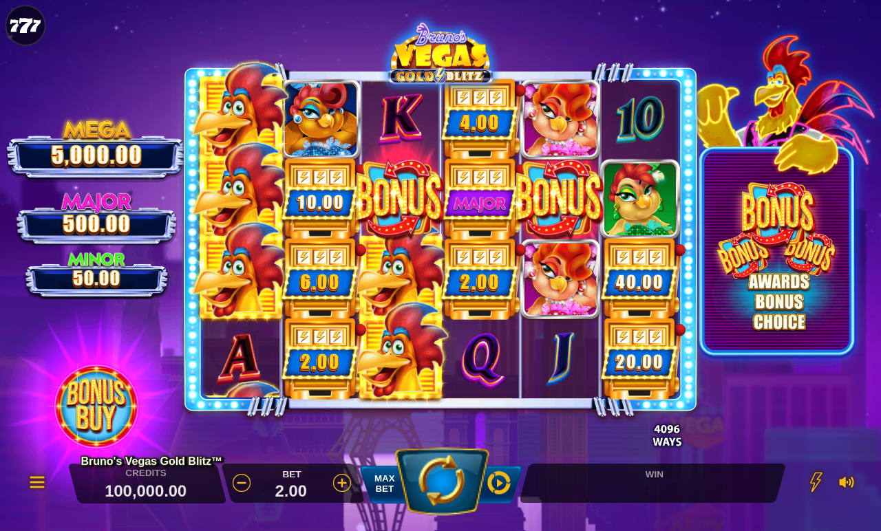Bruno's Vegas Gold Blitz base game