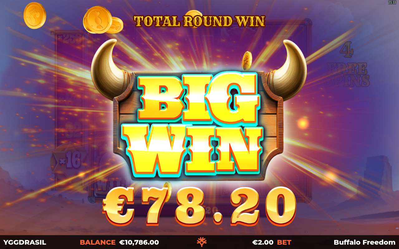 Buffalo Freedom DoubleMax bonus round