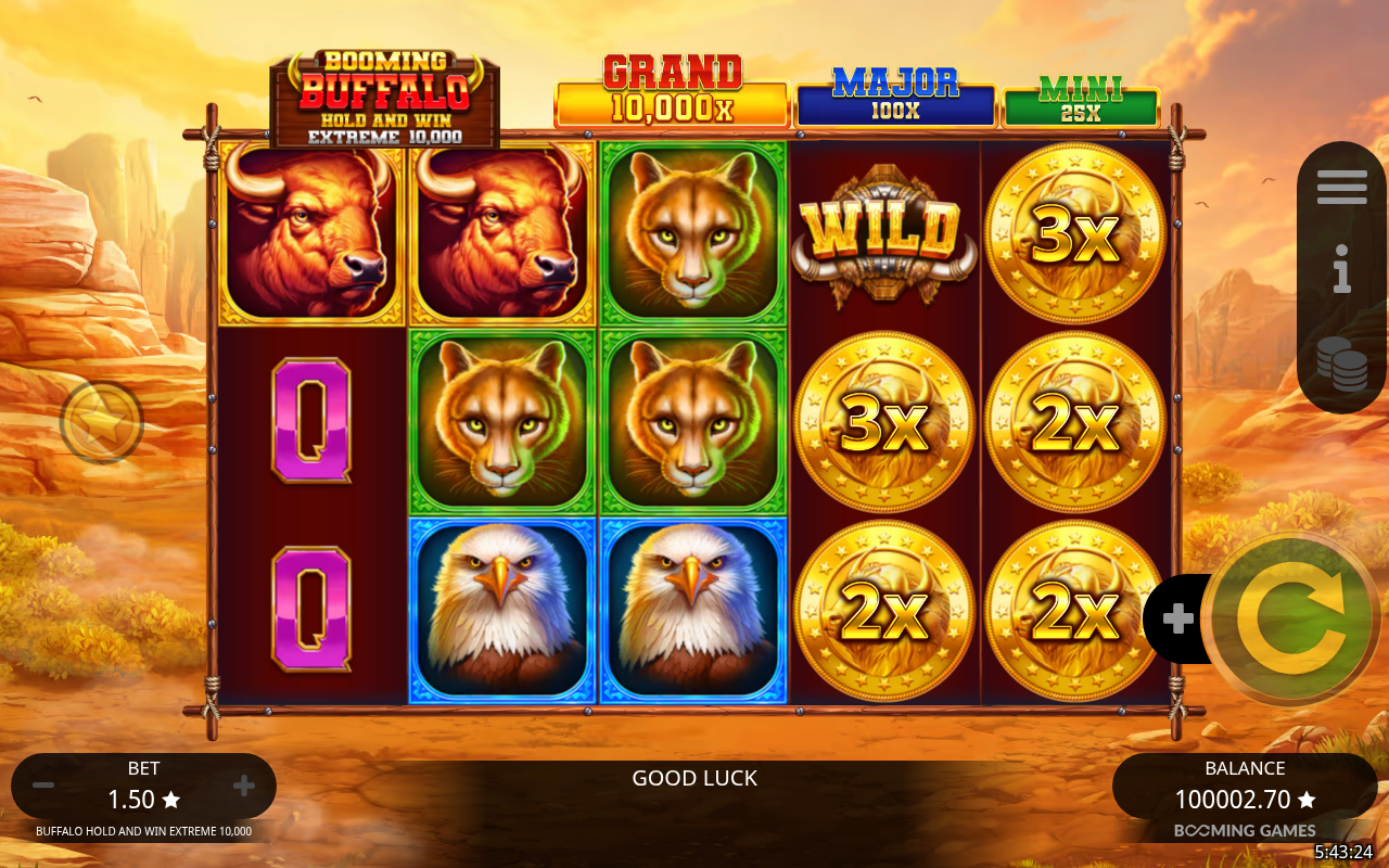 Buffalo Hold and Win Extreme 10,000 gameplay