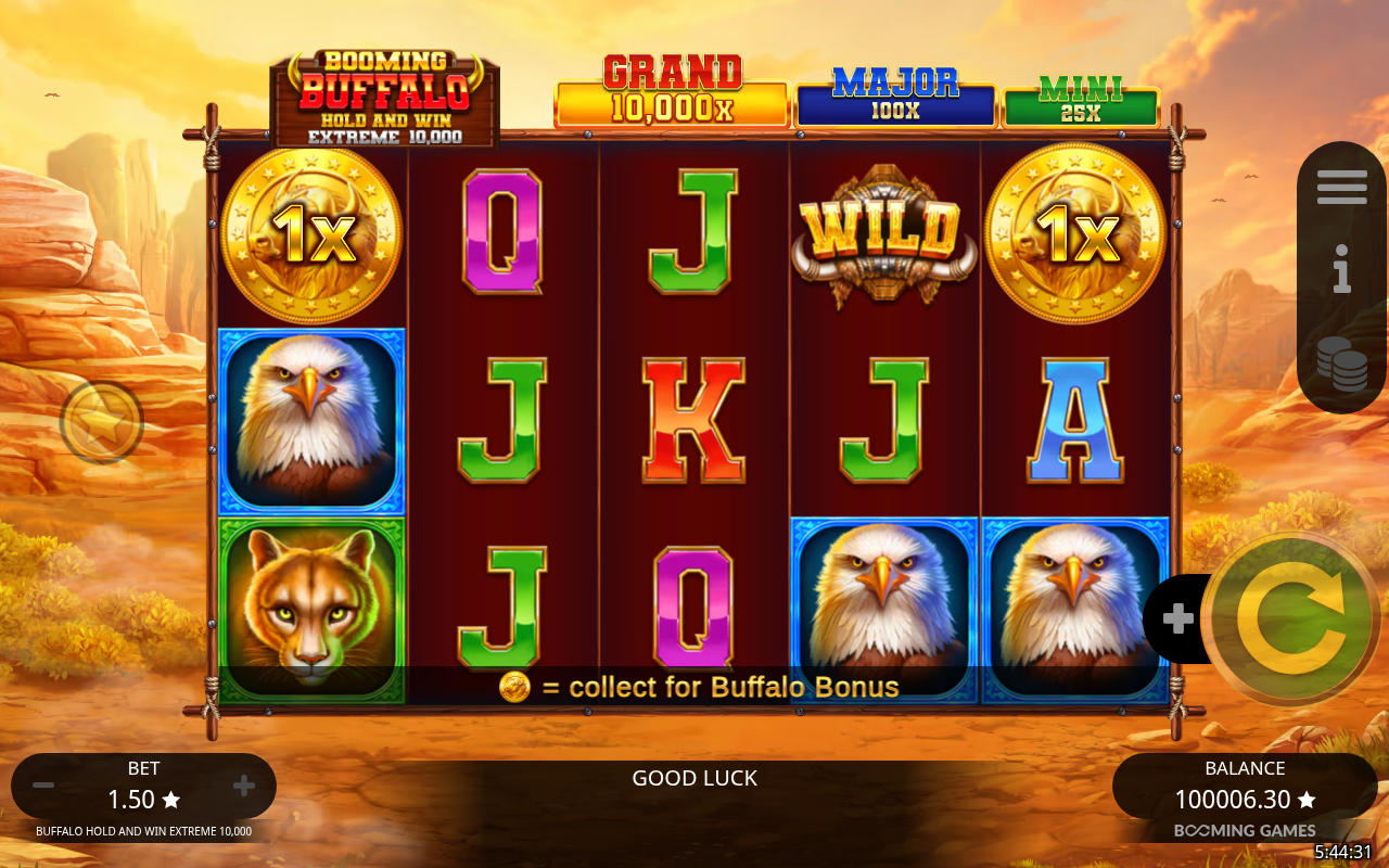 Buffalo Hold and Win Extreme 10,000 gameplay