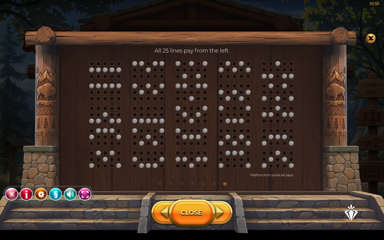 Buffalo Horizon information screen