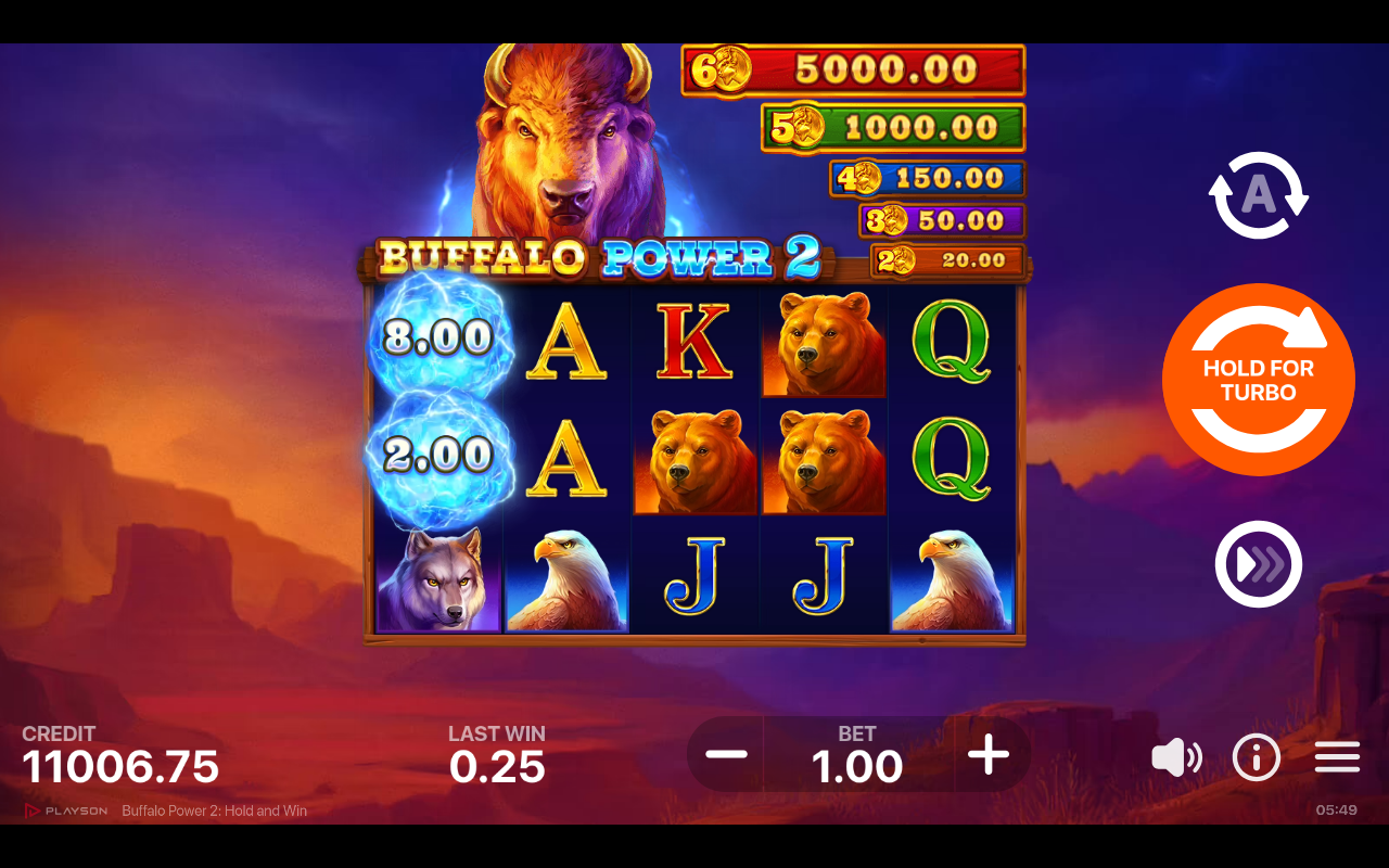 Buffalo Power 2 Hold and Win gameplay