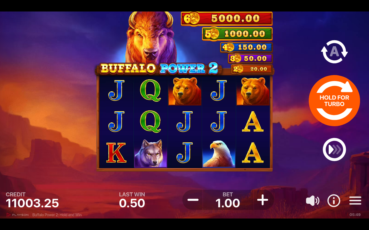 Buffalo Power 2 Hold and Win gameplay