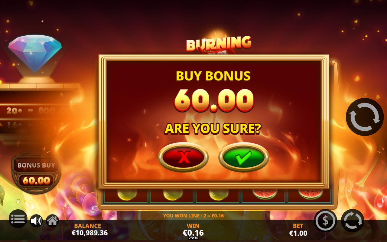 Burning Blox GigaBlox bonus buy menu