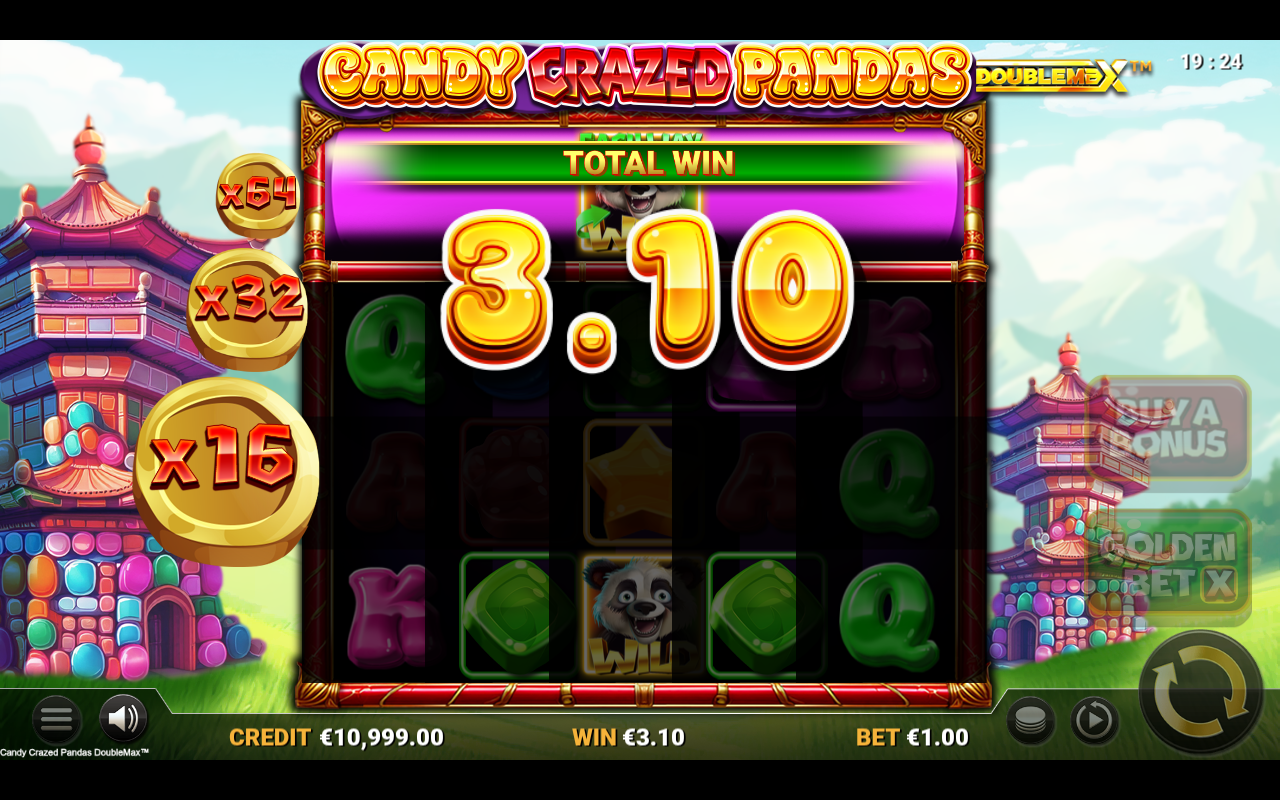 Candy Crazed Pandas DoubleMax gameplay