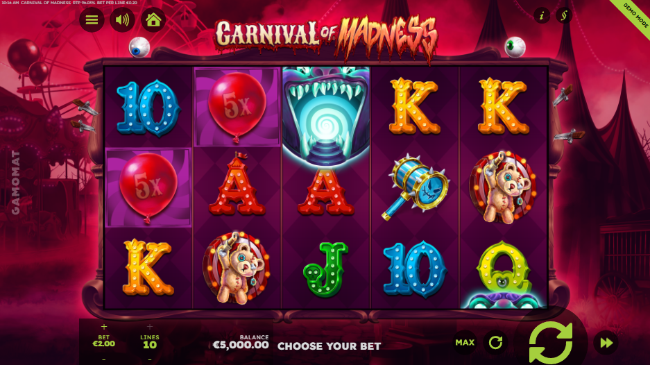 Carnival of Madness base game play