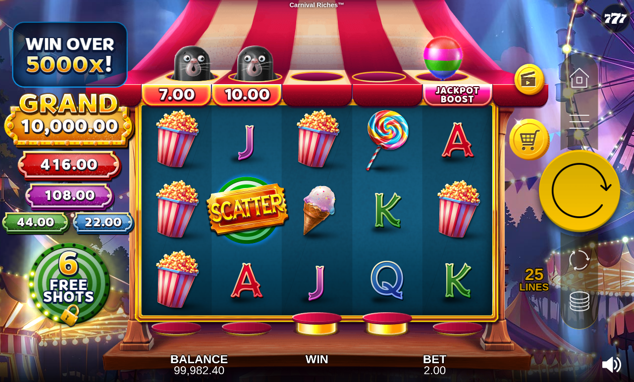Carnival Riches gameplay