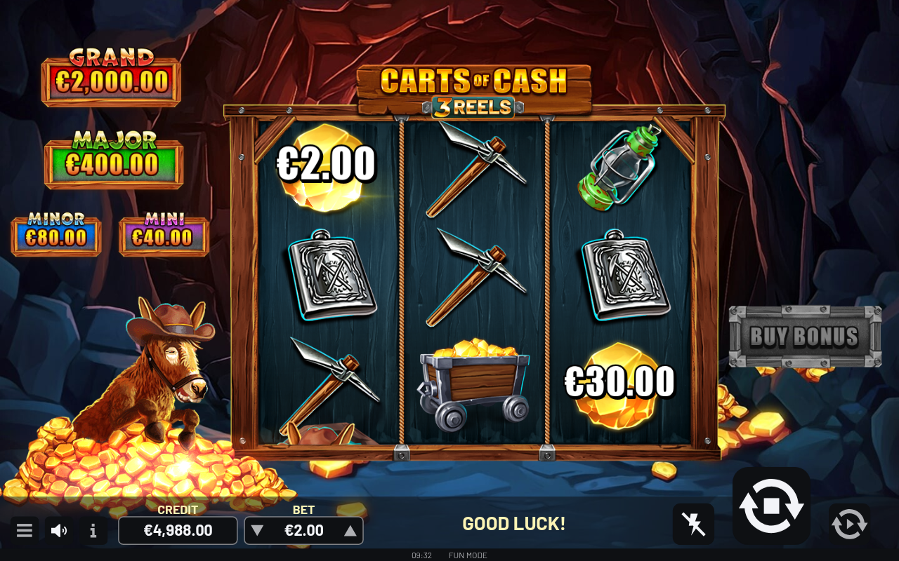 Carts of Cash 3 Reels gameplay