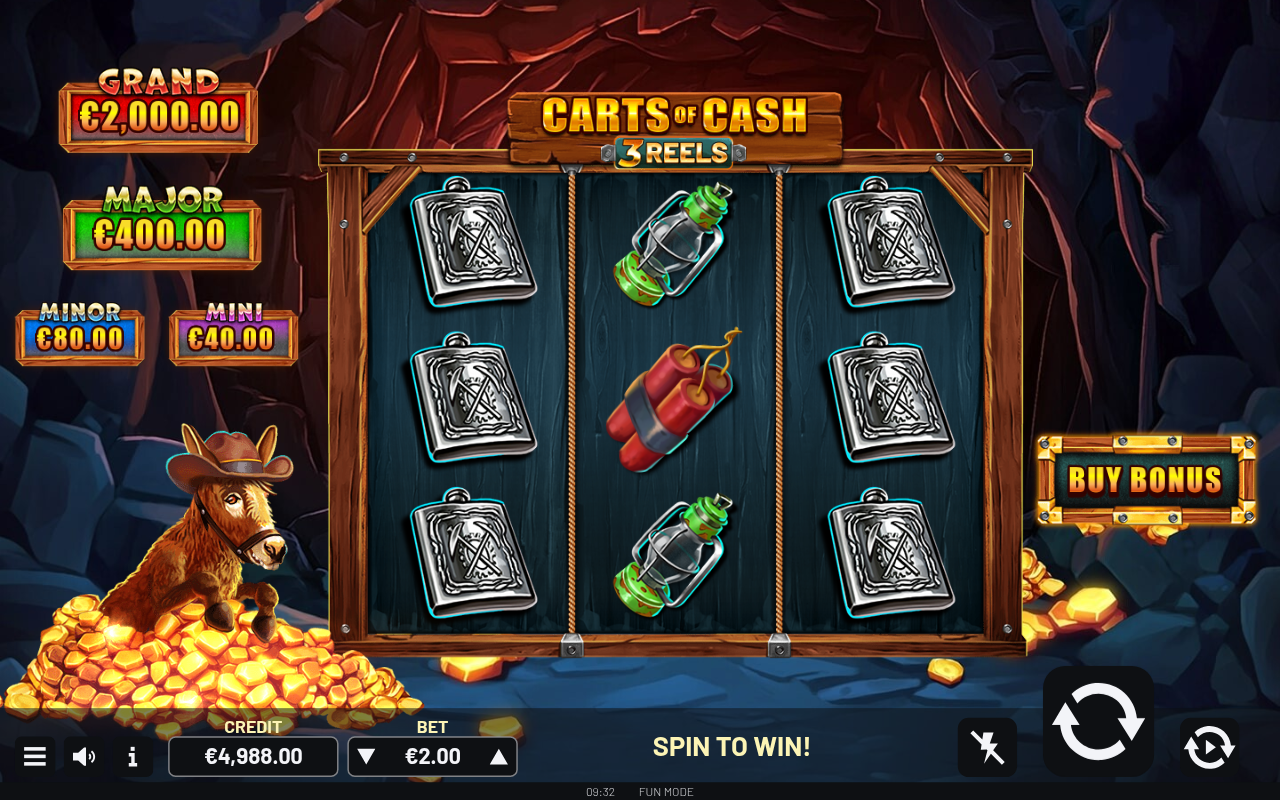 Carts of Cash 3 Reels gameplay