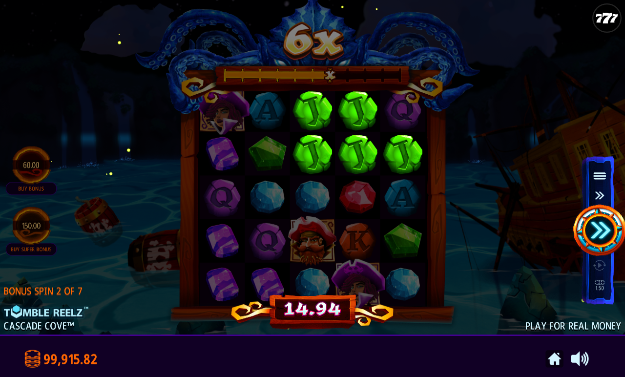 Cascade Cove bonus round