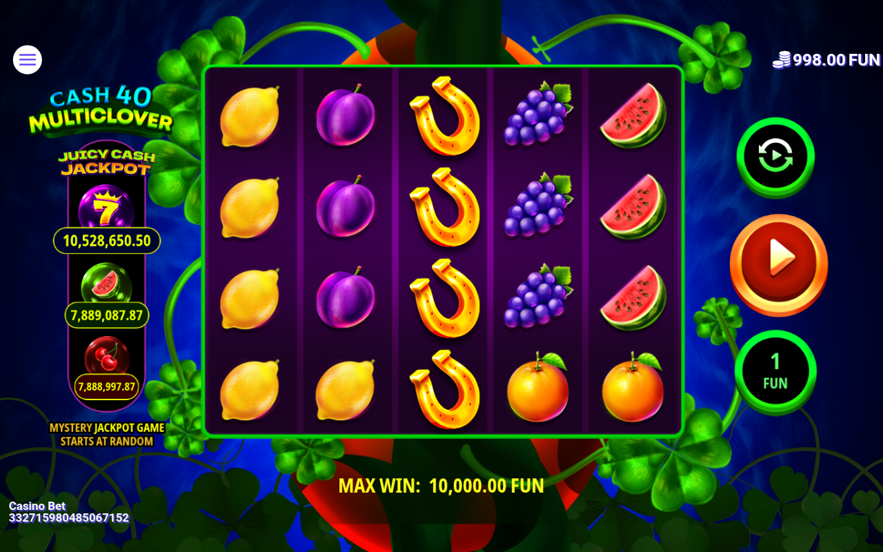 Cash 40 Multiclover gameplay