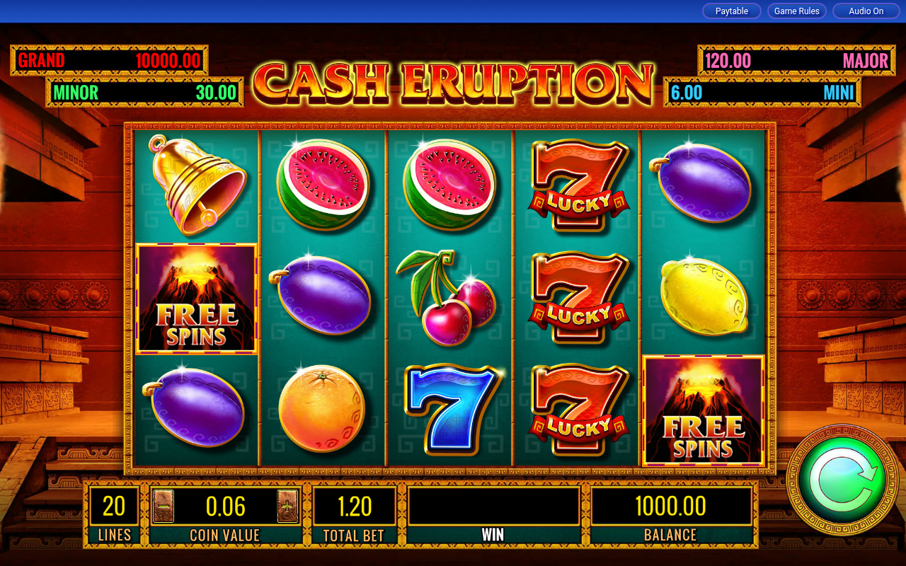 Cash Eruption gameplay