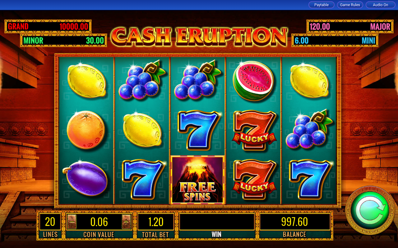 Cash Eruption gameplay