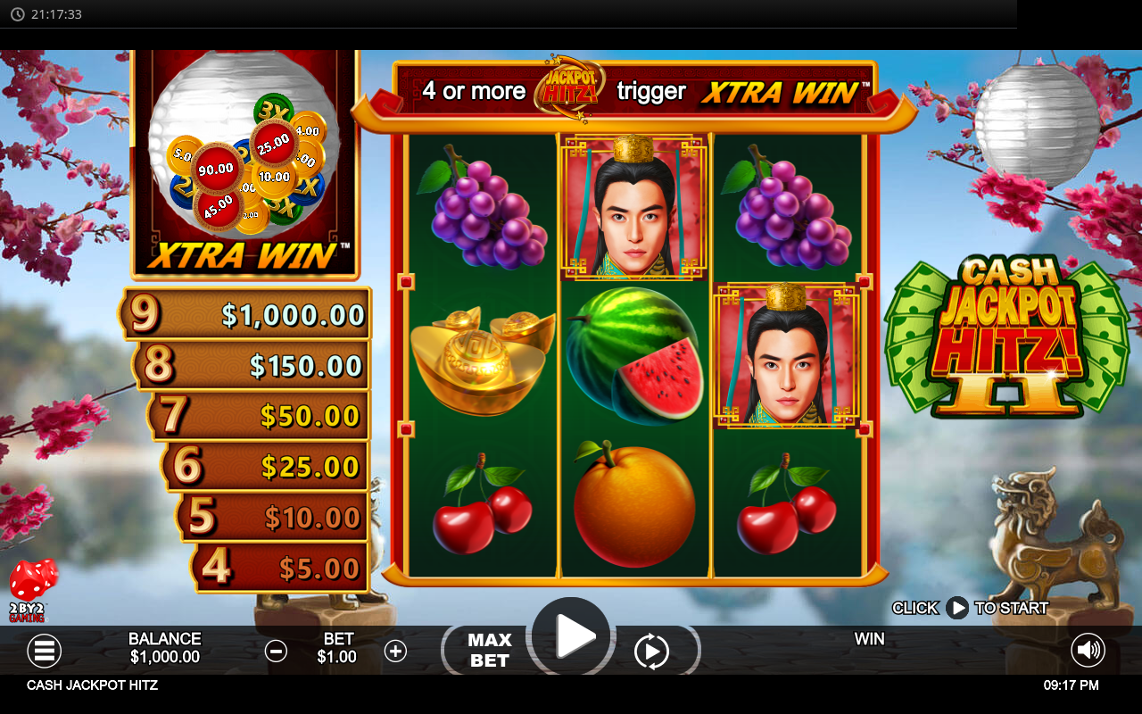 Cash Jackpot Hitz 2 base game