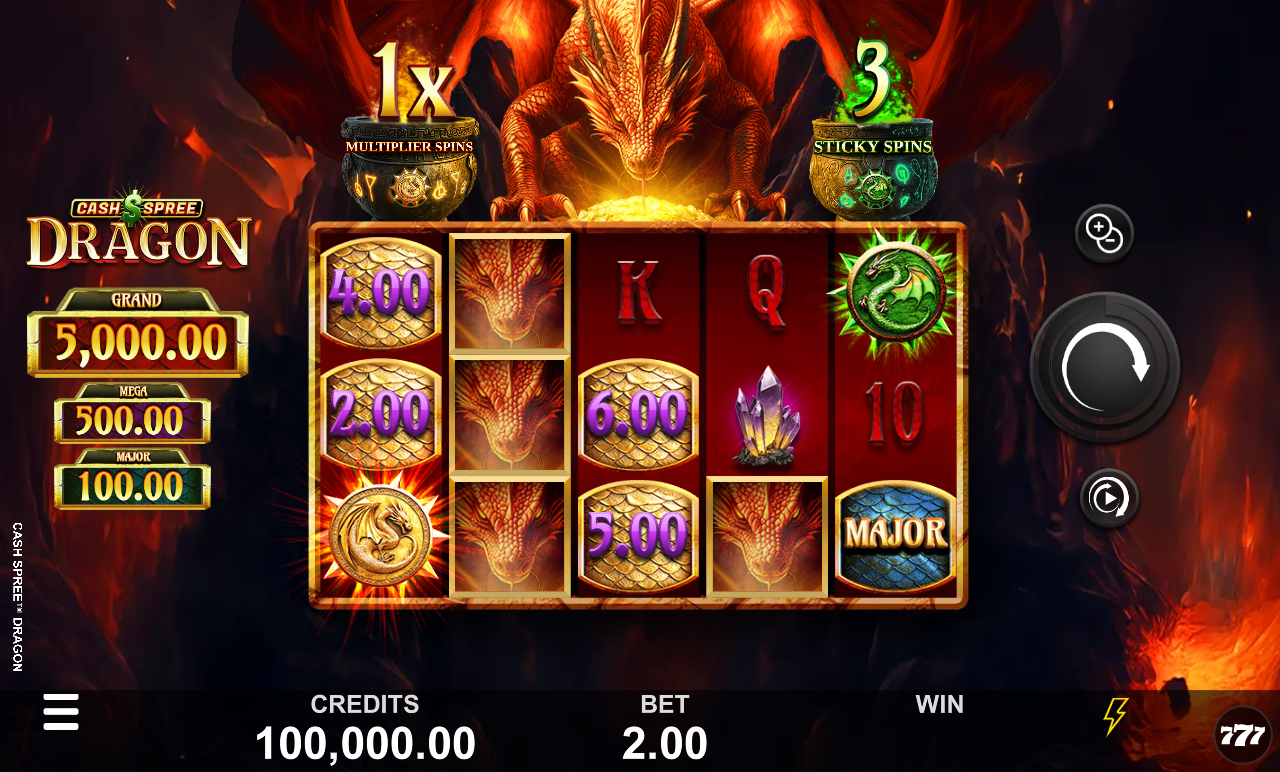 Cash Spree Dragon base game