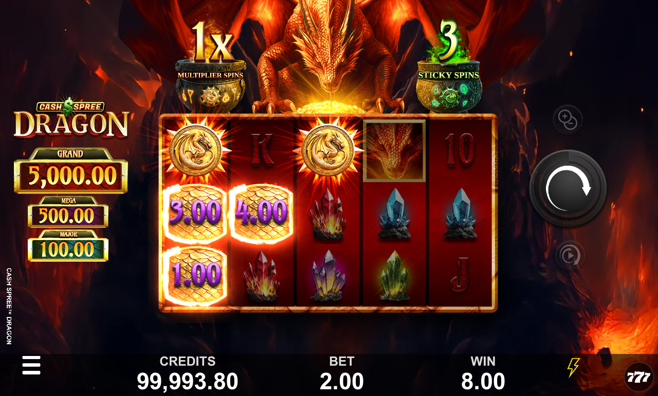 Cash Spree Dragon gameplay