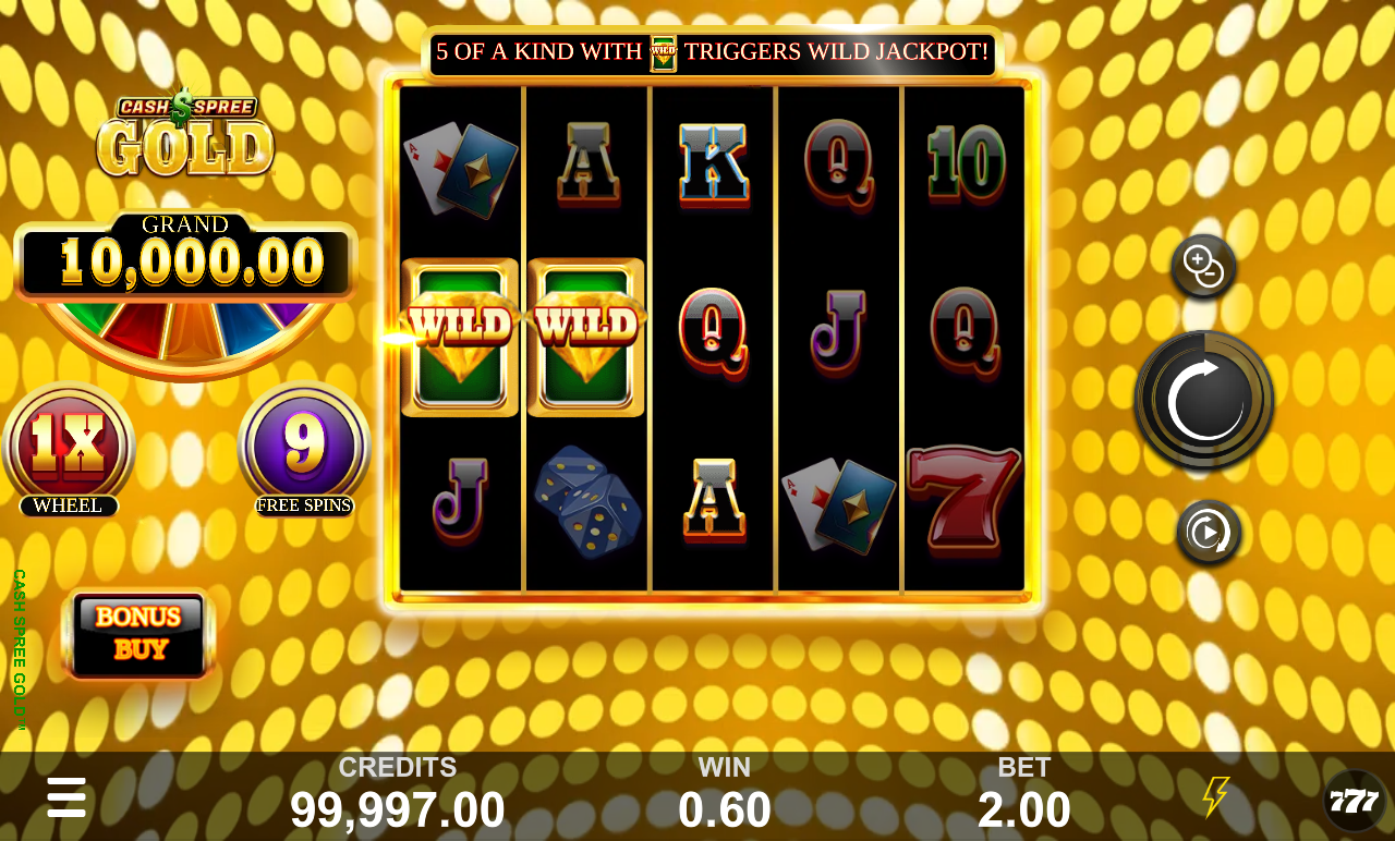 Cash Spree Gold gameplay