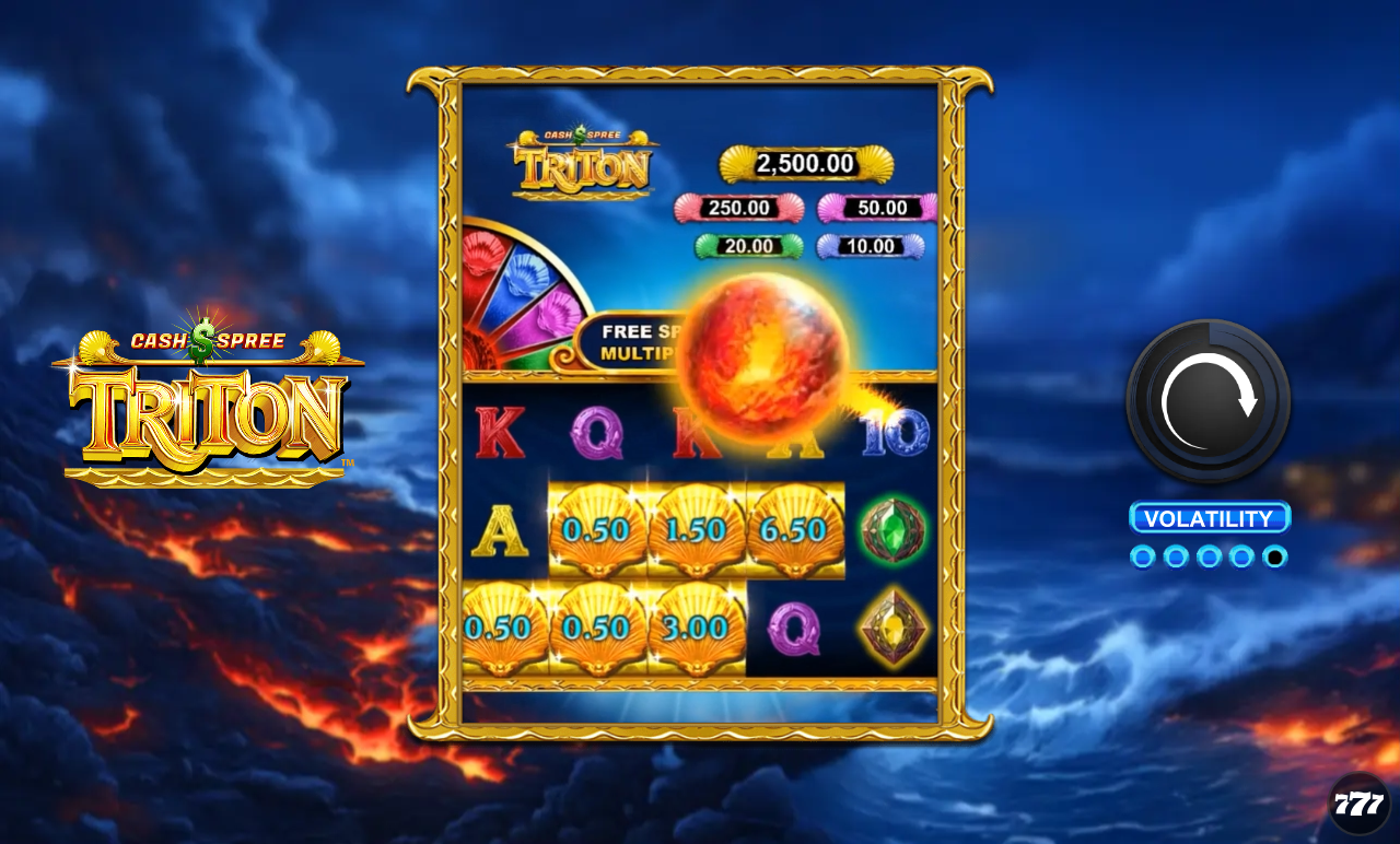 Cash Spree Triton information screen
